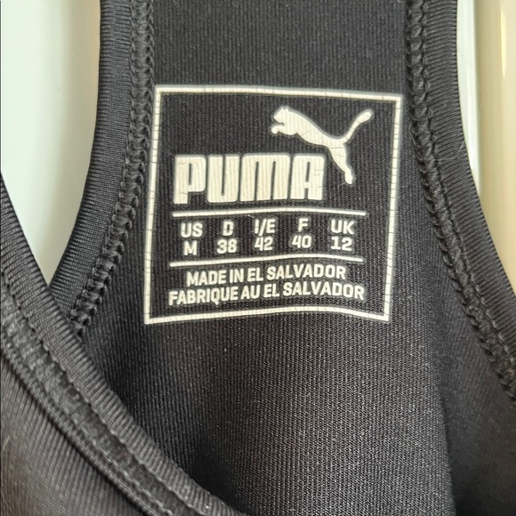 PUMA Black Racerback Sports Bra, Size M - Picture 3 of 8